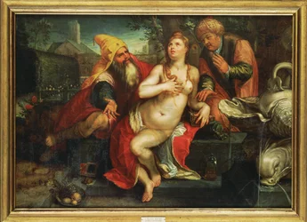 Susannah en de ouderen ... (schilderij op hout)