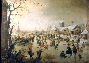 Dutch: Winterlandschap met schaatsenrijders A scene on the Ice