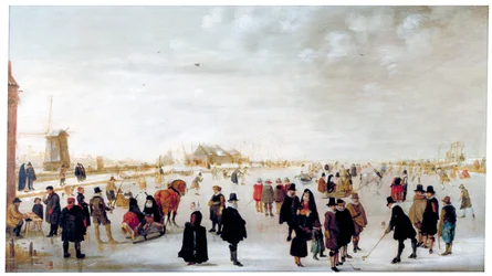 Winterlandschap aan de Rivier Ijsel bij Kampen, ca. 1615