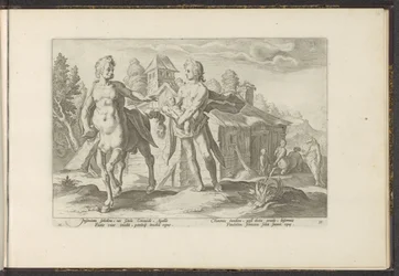 Apollo vertrouwt Asclepius toe aan Chiron