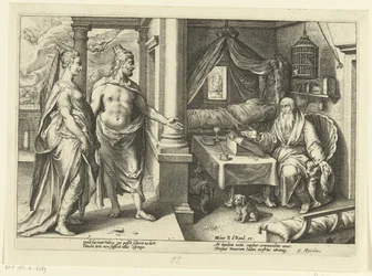 Juno en Jupiter gaan te rade bij Tiresias