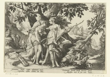 Jupiter verleidt Callisto in de gedaante van Diana