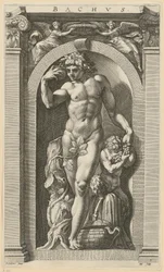 Bacchus, blad 7 uit de serie „Acht antieke goden”