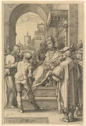 Christus voor Pilatus, uit „De Passie van Christus“