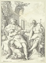 De Heilige Familie met de kleine Johannes