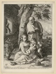 De Heilige Familie met het kindje Johannes