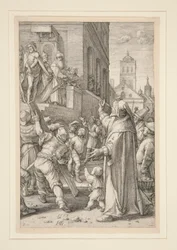 Ecce Homo, uit De Passie, #8 in een serie van 12 gravures