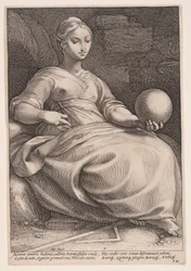 Erato, de Muze van de Lyrische Poëzie, uit De Negen Muzen