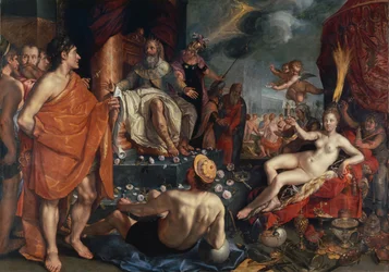 Hermes presenteert Pandora aan koning Epimetheus, 1611