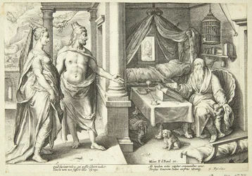 Jupiter en Juno raadplegen Teiresias