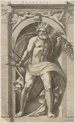 Neptunus, blad 2 van de serie „Acht goden uit de oudheid”