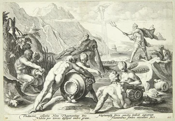 Neptunus plant de vernietiging van de mensheid
