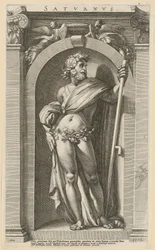Saturnus, blad 1 uit de serie "Acht antieke godheden"