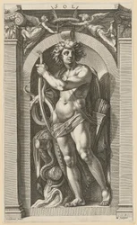 Sol, blad 5 uit de reeks "Acht antieke godheden"