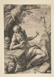 Sint-Hiëronymus in de woestijn