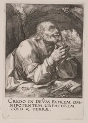 Petrus, van Christus, de apostelen en Paulus met de geloofsbelijdenis