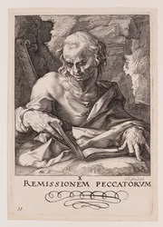 Simon, van Christus, de apostelen en Paulus met de geloofsbelijdenis