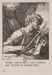 Thomas, van Christus, de apostelen en Paulus met de geloofsbelijdenis