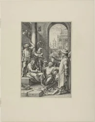 De doornenkroning, plaat zeven uit De passie van Christus