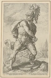 Titus Manlius Torquatus, blad 5 uit de serie „Romeinse helden“