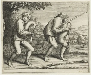 Twee doedelzakspelers (Pelgrimage naar Molenbeek)