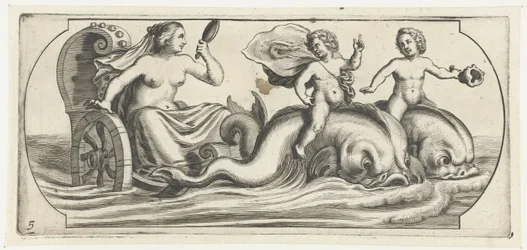 Amphitrite op een strijdwagen