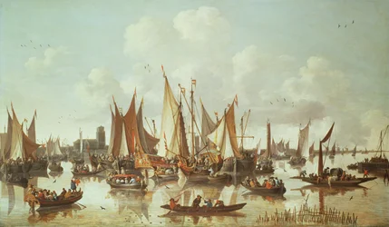 Nederlandse schepen in de haven van Dordrecht