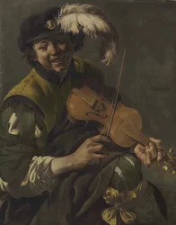 Een jongere die viool speelt