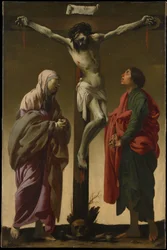 De kruisiging met de Maagd en de heilige Johannes