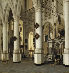 Interieur van de Nieuwe Kerk, Delft