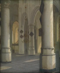 Interieur van een kerk, ca.1655 (olieverf op paneel)