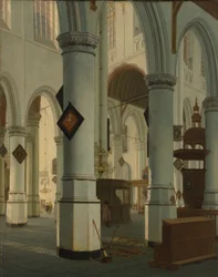 Interieur van de Oude Kerk, Delft