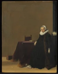 Portret van een Vrouw met een Hond