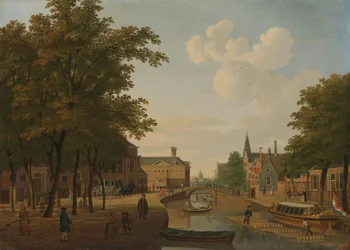 Gezicht op de Houtmarkt, Amsterdam