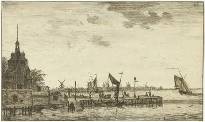 Havengezicht op het Oude Hooft te Rotterdam