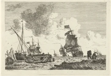 Zeegezicht bij stevige wind