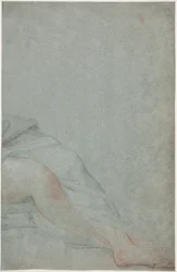Beenstudie van zittende vrouw