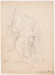 Jael doodt Sisara. Studie naar compositie van Carlo Maratti (Mezzetti, p. 345, nr. 150)