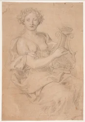 Lierspelende muze (Erato?)