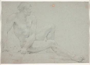 Mannelijke modelstudie, zittend