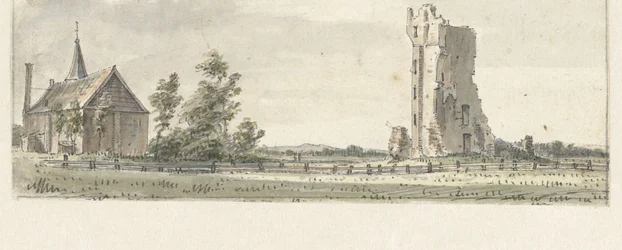 De ruïne van het Huis te Kleef bij Haarlem
