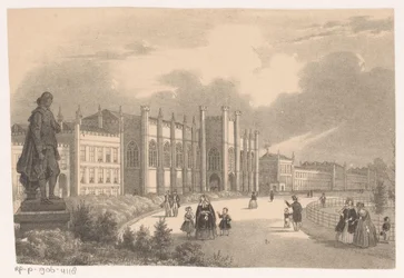 Gezicht op het Willemshof in het Willemspark omstreeks 1849