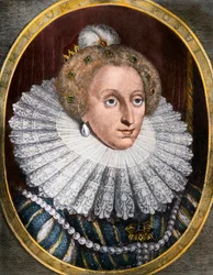 Portret van koningin Elizabeth I van Engeland (gravure)