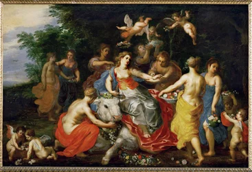 Europa en de stier (schilderij op eikenhout)