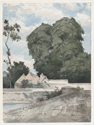 Gezicht vanaf de stadsmuren van Chartres