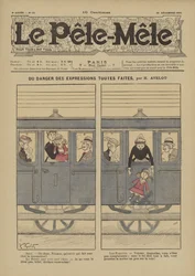 Du danger des expressions toutes faites. Illustratie voor Le Pele-Mele, 1902