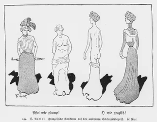 Pooh, Hoe Mollig! Oh, Hoe Gracieus!, Franse cartoon uit Le Rire over het moderne schoonheidsideaal