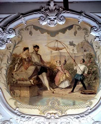 Visscène bij Kasteel Chantilly