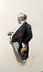 Portret van de auteur in Monsieur Prud