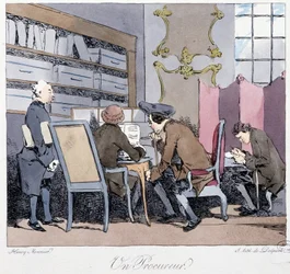 Een procureur (vier mannen in een studie) - in 